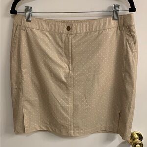 Zenergy Golf by Chico’s Polka Dot Mini Skirt in Tan Sz 1.5